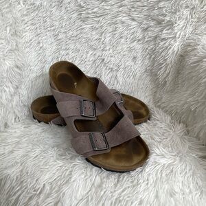 Birkenstock Suede Sandals Taupe Size 41